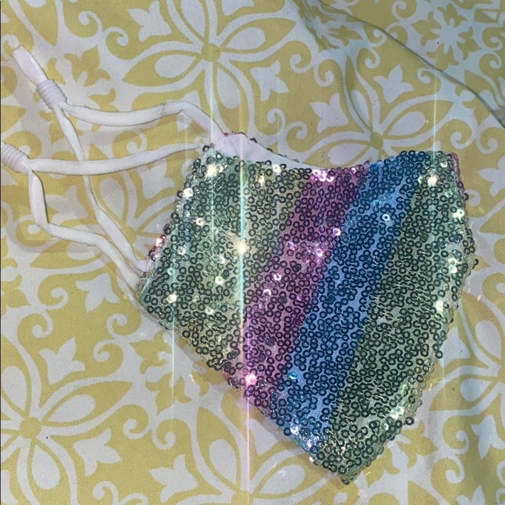 Brand new never worn colorful mask sequin glitter